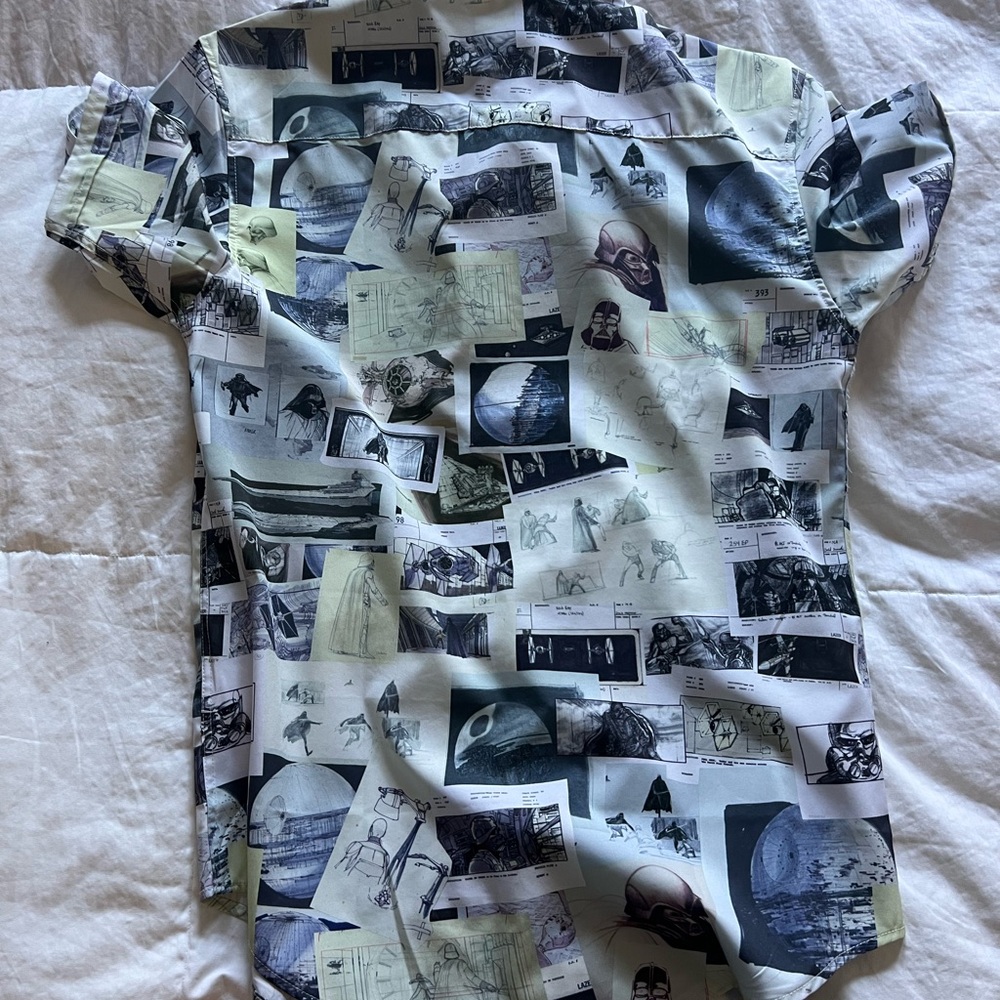 RSVLTS Star Wars Sketch Collage Shirt - Black, White, and Blue - Picture 3 of 3